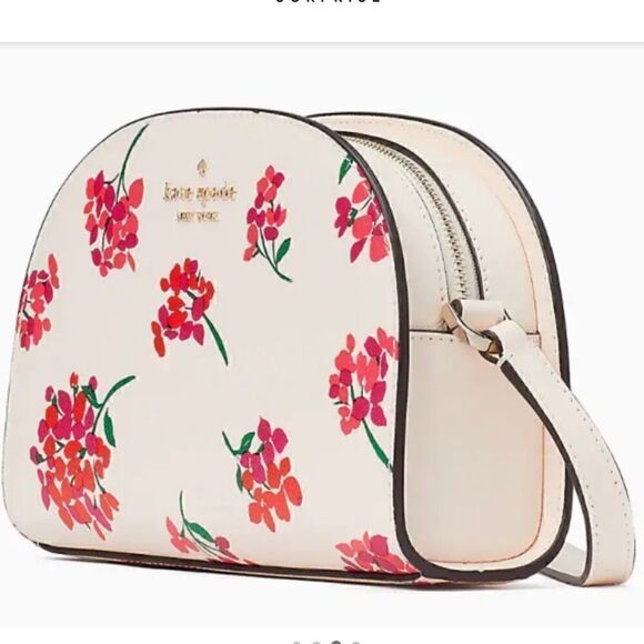 Kate Spade (reg price $230)Purse Perry Floral Leather Dome Crossbody NWT - Picture 3 of 10